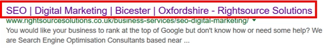 Page Title Structure